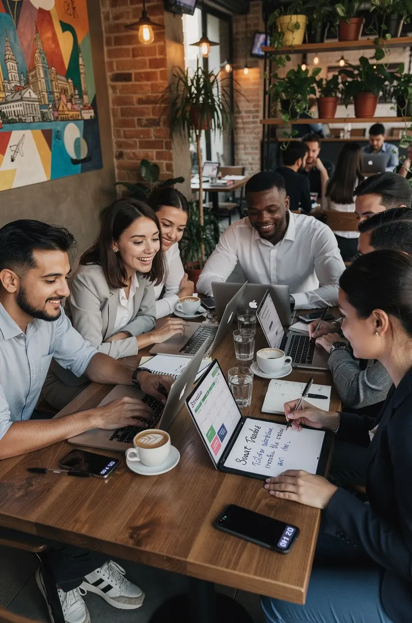 Unelte tehnologice moderne pe un birou organizat pentru optimizarea vieții cotidiene